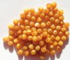 50 6mm Round Caramel Topaz Givre Beads
